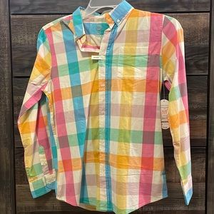 New multicolored button down